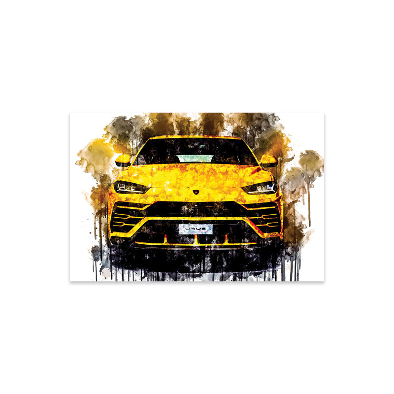 «Car 2018 Lamborghini Urus On Plastique / Acrylique» par Sissy Angelastro, peinture