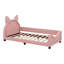 Twin Padded Daybed With Cartoon Ear-Shaped Headboard