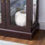 Unité de rangement cerisier foncé avec éclairage sophistiqué et personnalisable - 24,86 po Aspect de l'armoire garde-manger rétro avec éclairage profond 86,58 lb-194884807