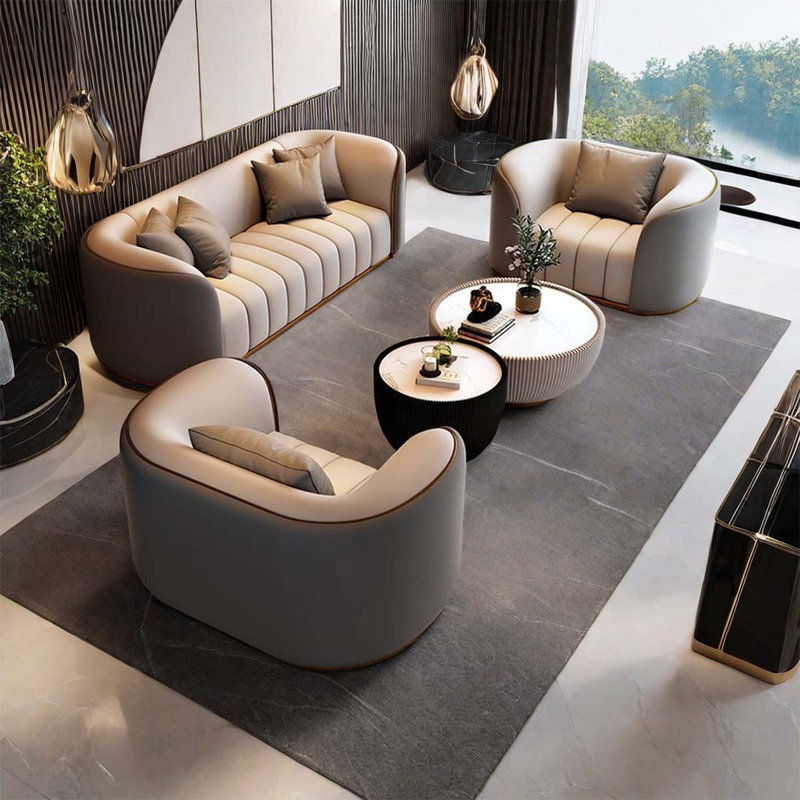 Baccio, Gray Faux Leather