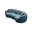 Canapé moderne en demi-lune nuage - Boucle bleue, 3 coussins décoratifs courbés-380749880