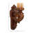 Polystone Single Candle Indoor Outdoor Bronze Wall Sconce