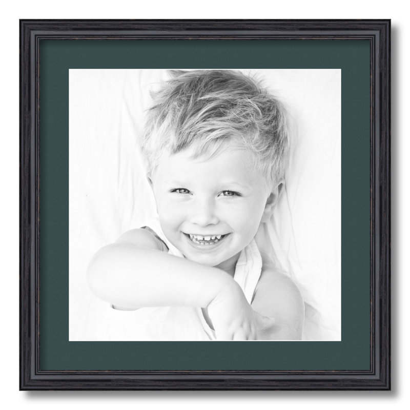 Cadre pour photo simple 16 po x 16 po en bois mat, À feuilles persistantes