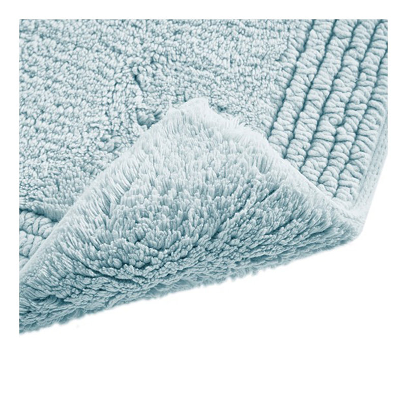 100% Cotton Tufted 3000 GSM Reversible Bath Rug Blue(1 Bath Rug), Runner 2' x 6'