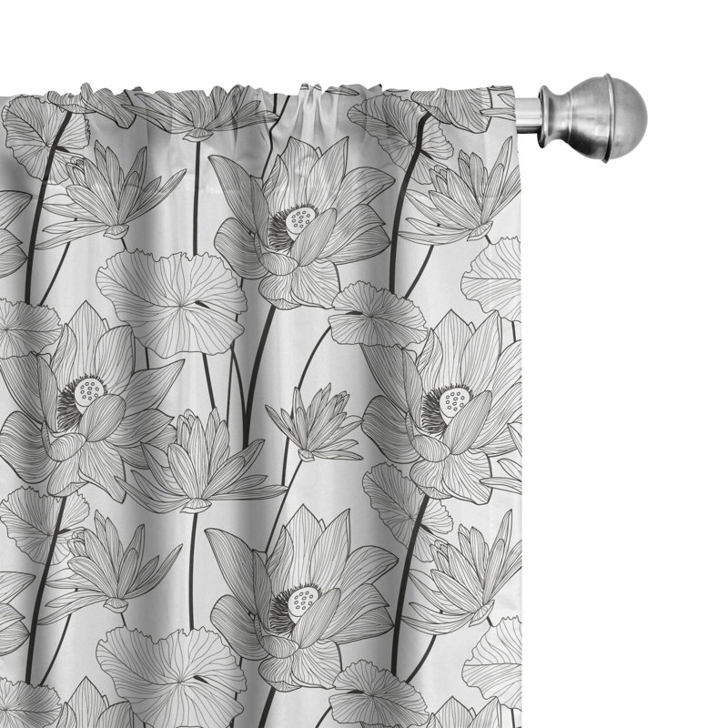 Panneaux de rideaux semi-transparents avec passe-tringle, 28 po x 84 po