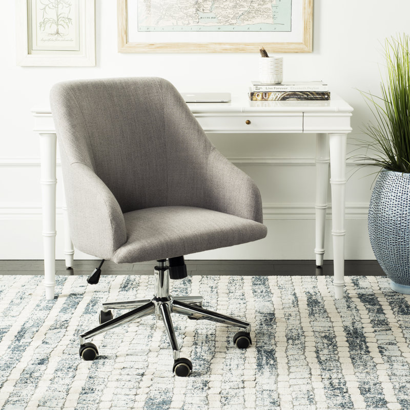 Chaise de travail Chala, gris, Lin