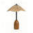 Farmhouse Chic Solid Wood Grain Table Lamp - Rattan Shade Bedside Nightstand Light - Vintage Accent for Living Room