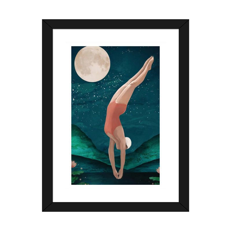 Print, Blanc, H 32 po x l 24 po x p 1 po, Papier encadré noir