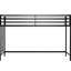 Lit mezzanine simple noir pour - construction en métal, garde-corps, bruit, facile, pas de sommier nécessaire dans la chambre à coucher Junior Plus d'espace de rangement et de caractéristiques
