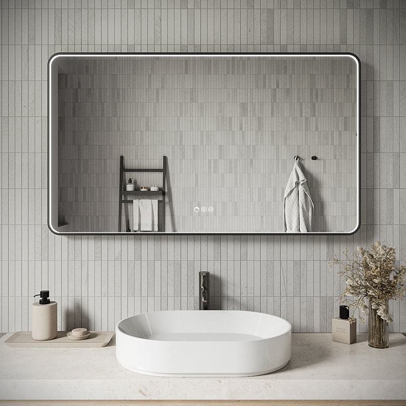 Streamline M-2480-317 Rectangular Framed LED Bathroom Vanity Mirror with Defogger, Dimmability, Color Temperature Change
