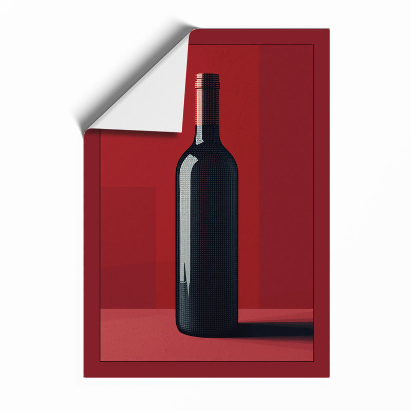 Burgundy Wine Modern - Framed Print, Unframed, A3 - 42.0 x 29.7 cm