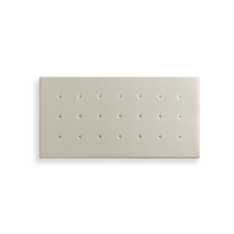 Upholstered Velvet Headboard, Single (3'), Beige