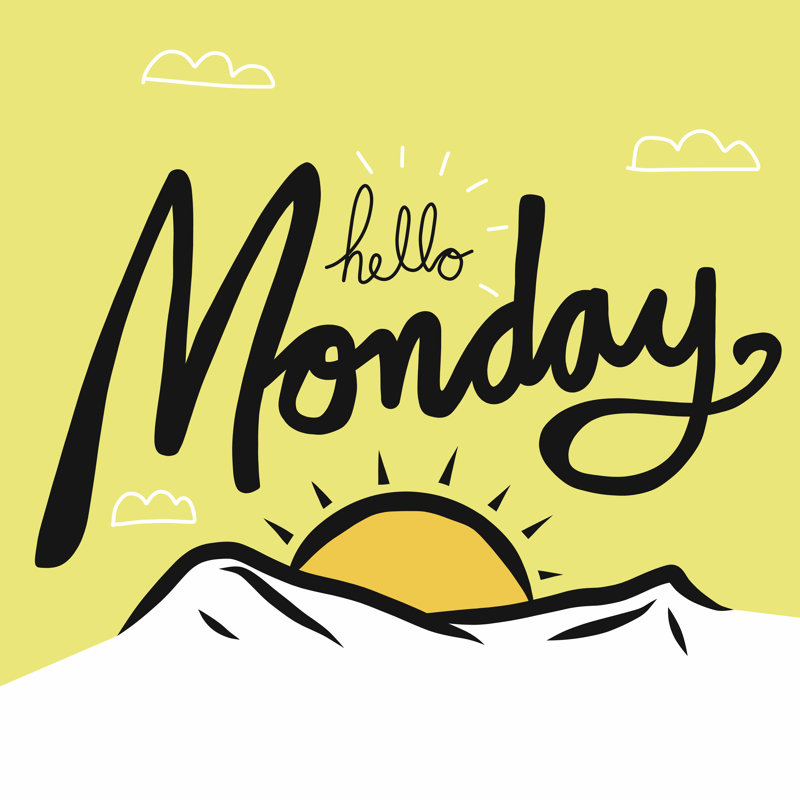 Hello Monday by Mknoxgray - Wrapped Canvas Print, 30cm H x 30cm W x 3.8 cm D