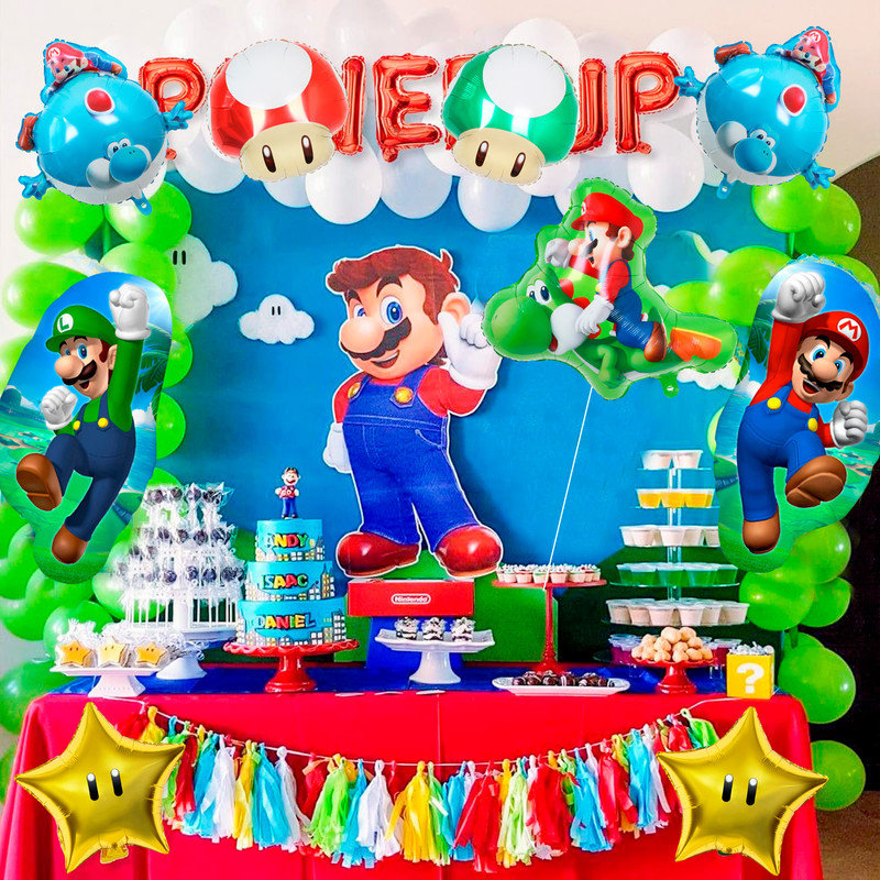 Super Mario Party Decorations Balloons,8pcs Super Mario Bros Balloons
