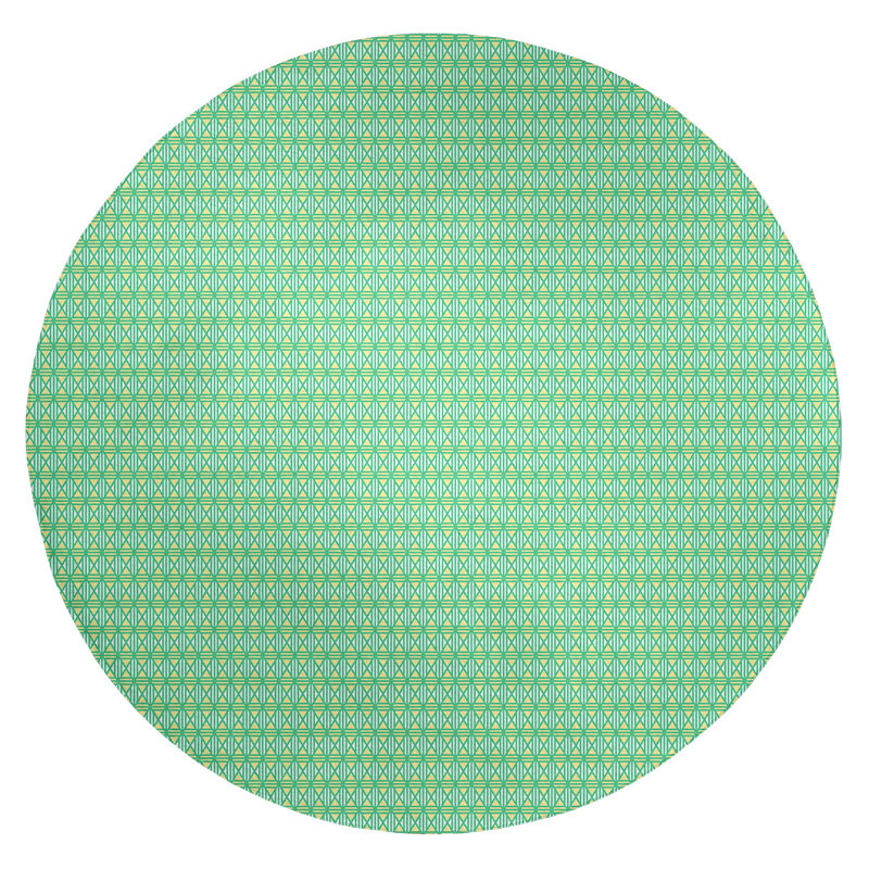 Chenille Striped Indoor Rug, Round 5'