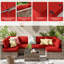 Ensemble de housses de coussin d'extérieur 14 po 14 pièces, seulement 14 housses-1048338589