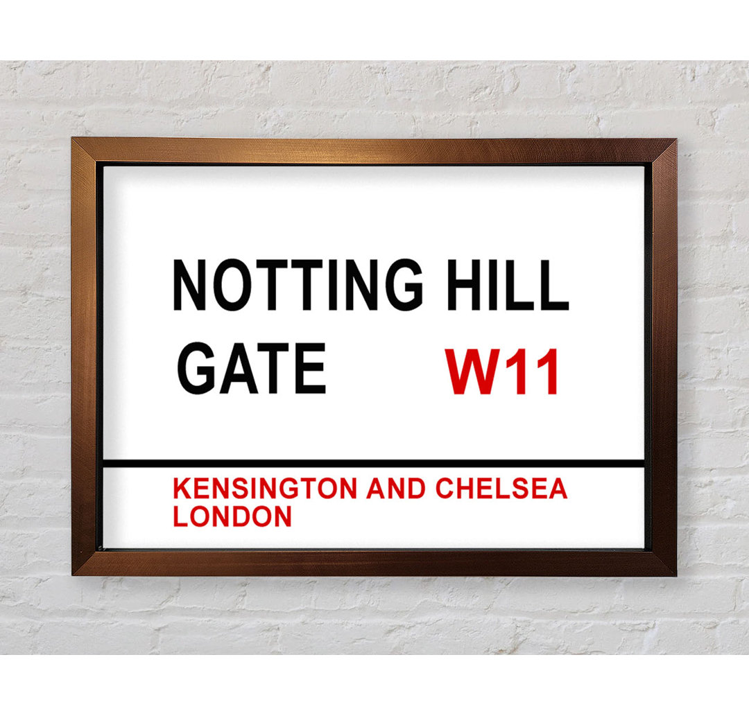 Notting Hill Gate Schilder - Drucken