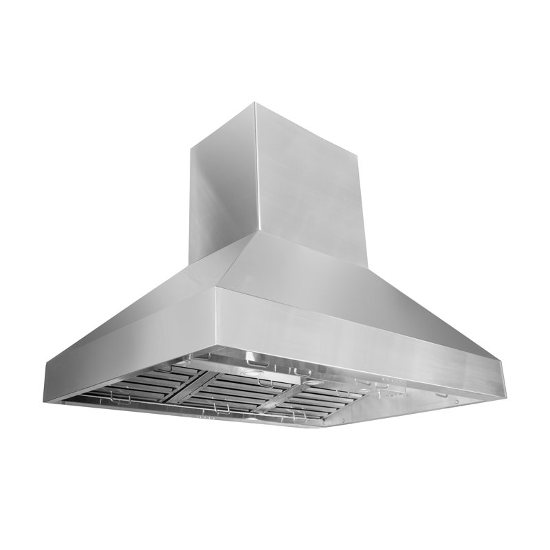 Hotte pour îlot de cuisine 36 pouces 1200 CFM en acier inoxydable brossé