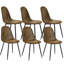 Chaise d'appoint rembourrée Dzevdet en brun