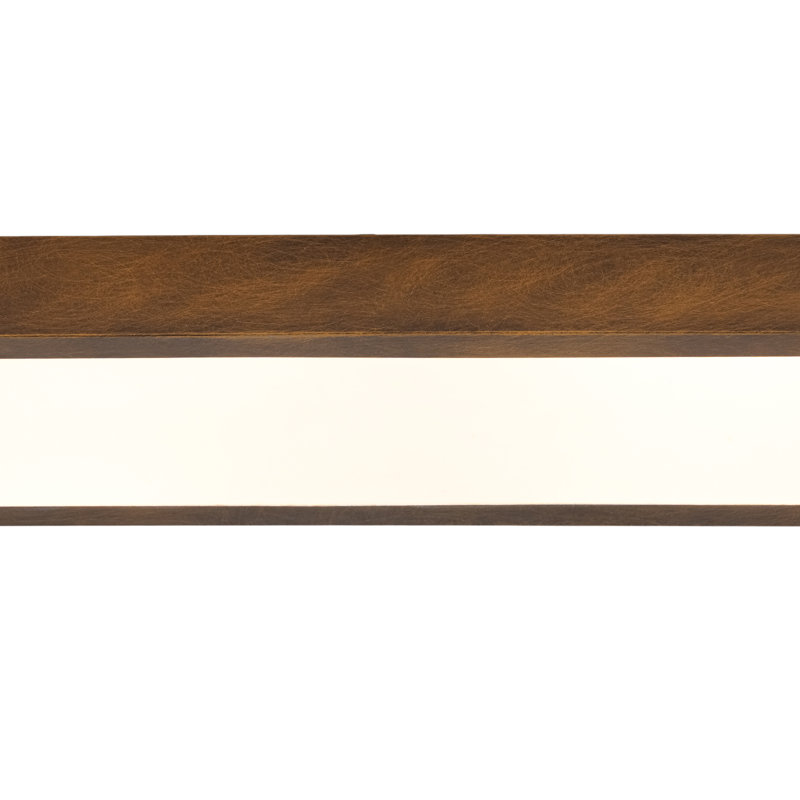 Plafonnier ovale allongé ultra-mince à intensité variable DEL imitation bois