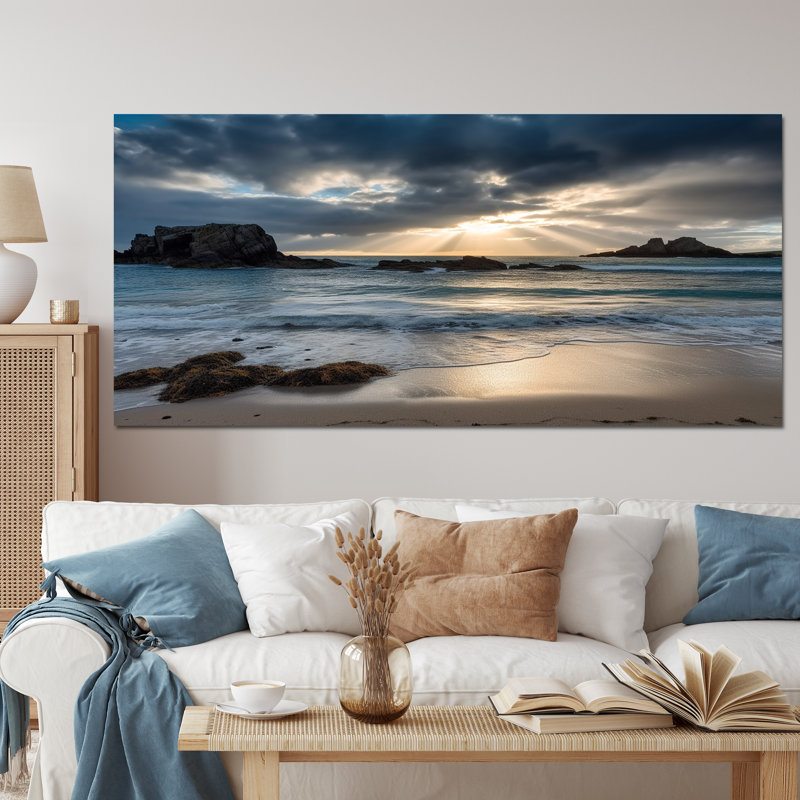 «Beautiful Porthcothan Bay I», reproduction sur toile, Toile tendue, H 28 po x l 60 po x P 1,5 po