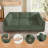 6-Piece Corduroy Upholstered Modular Sectional Sofa With Ottoman-2081194276