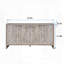 Armoire de rangement Farmhouse 4 portes avec tablettes réglables