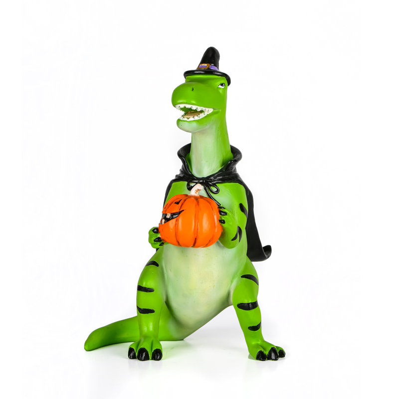 Décoration de dinosaure d'Halloween «The Holiday Aisle®», H 6,50 po x l 3,54 po x P 11,81 po