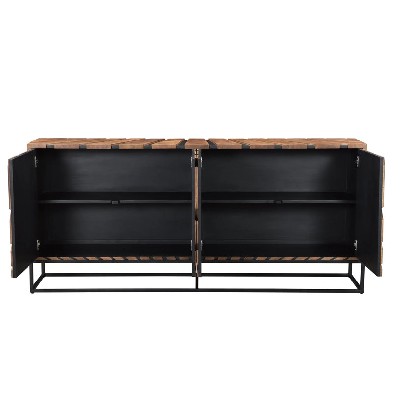 Aldonis 80" Wide Mango Solid Wood Sideboard