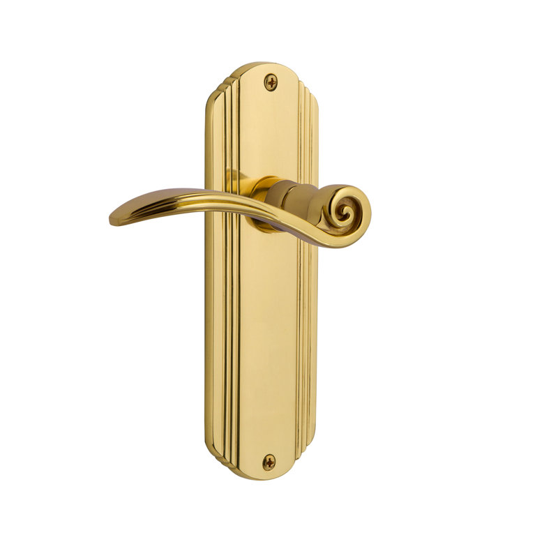 Deco Plate Privacy (Bed & Bath) with Decorative Keyhole and Manor Lever, 2.375", Timeless Bronze, Not Lockable