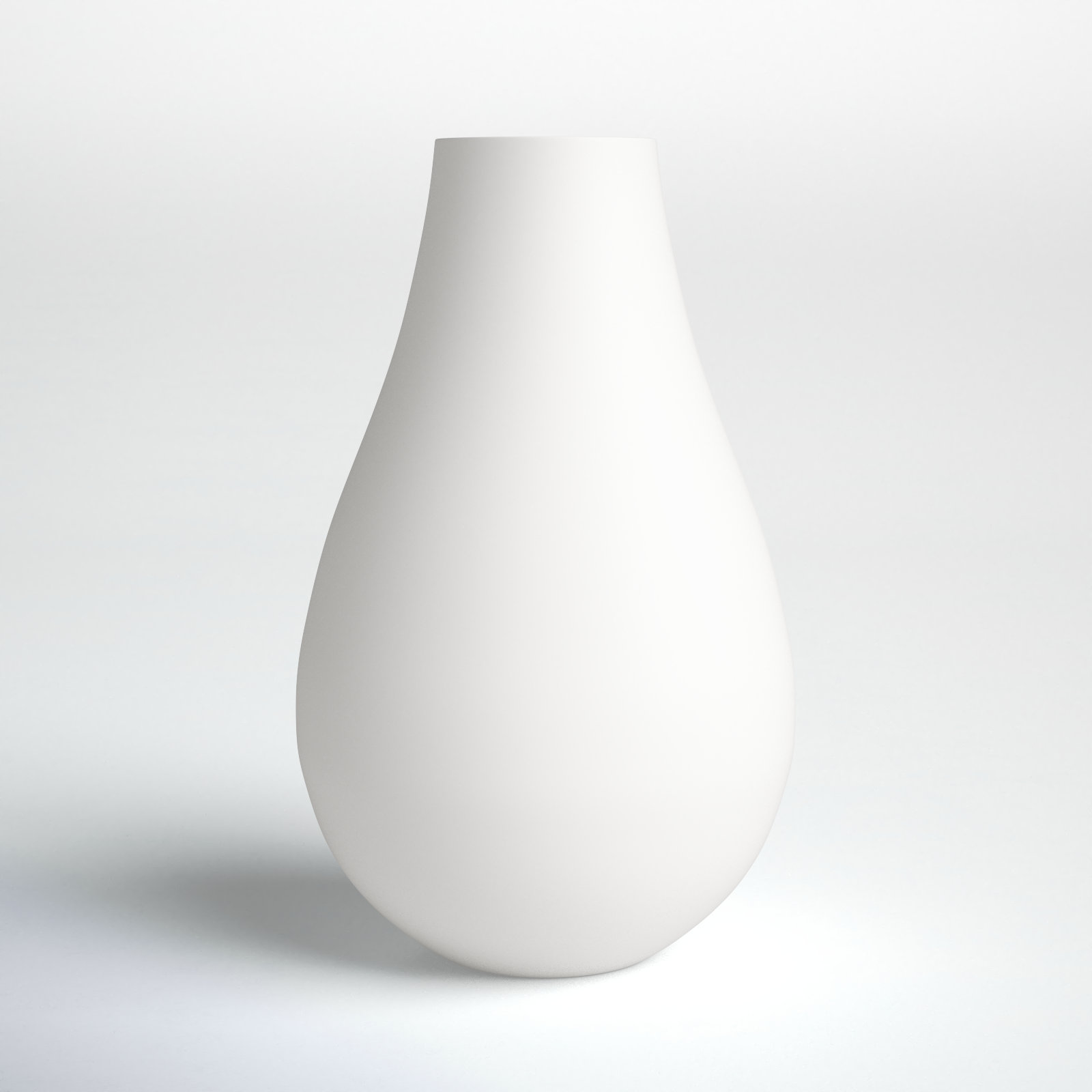 Jenny Lg. White Iron Vase 7.75"H- White, White