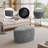 Caras Upholstered Rock Gray Triangular Compression Ottoman No Assembly Required-604327852