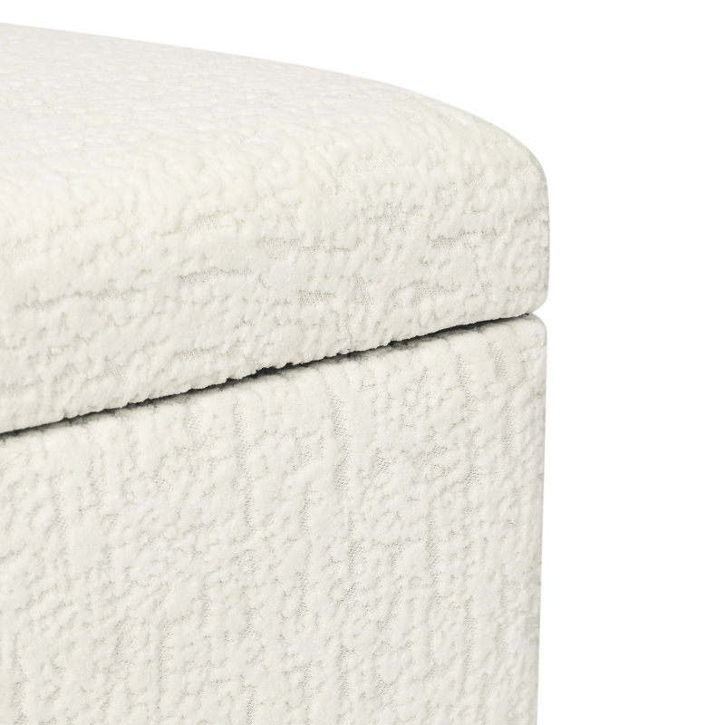 Repose-pieds Samir, Boucle blanc, Naturel