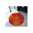 Red Themed Floral Motifs Patterned Round Woven Base Vintage Decorative Carpet-209809707