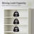 28.35" White 8-Tier Shoe Storage Cabinet With LED Light Strip