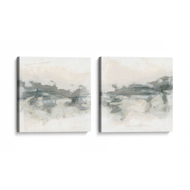 Ensemble de 2 lignes douces de mémoire, Toile tendue, H 12 po x l 24 po