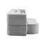 Grand canapé contemporain gris clair avec 4 coussins, canapé futon en tissu moelleux, matelas pliant en mousse haute densité-2093566239