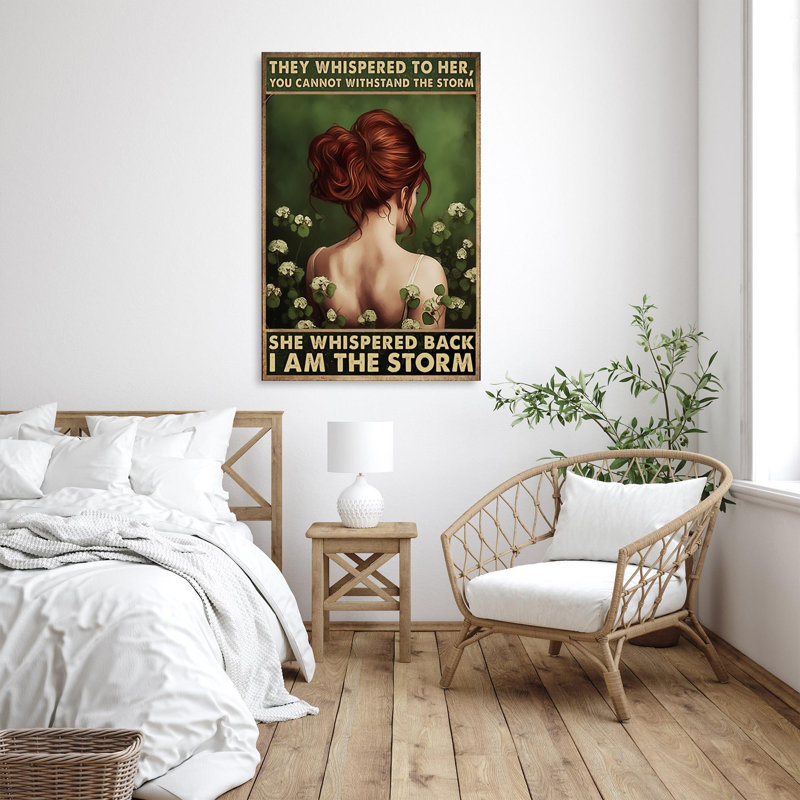 «I Am The Storm», pièce de 1 pièce, reproduction de reproduction d'art sur toile tendue, L 11 po x H 14 po