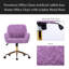 Fauteuil de bureau artificiel à poils de lapin avec base en métal doré, fauteuil de bureau pivotant réglable, fauteuil de coiffeuse-854626626