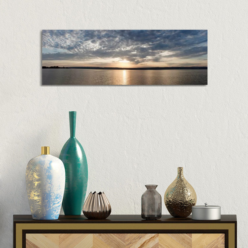 L'Anse Bay PanoramaBaraga, MI '11 by Monte Nagler - Wrapped Canvas Panoramic Print, 30.48 cm H x 91.44 cm W x 1.91 cm D