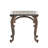 Kd Cast Aluminum Garden End Tables Of 2 - 18" H X W Weathered Copper Square Tabletop With Woven And Small Round Feet For Patio 2Pcs Construction Curly Legs Backyard