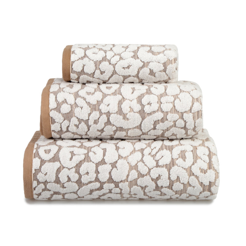 Everlin Leopard Print, Natural, Bath Towel - 1 Pack