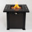 Denne Square Steel Propane / Liquefied Petroleum Gas Smokeless Fire Pit Table with Lid-1644333475
