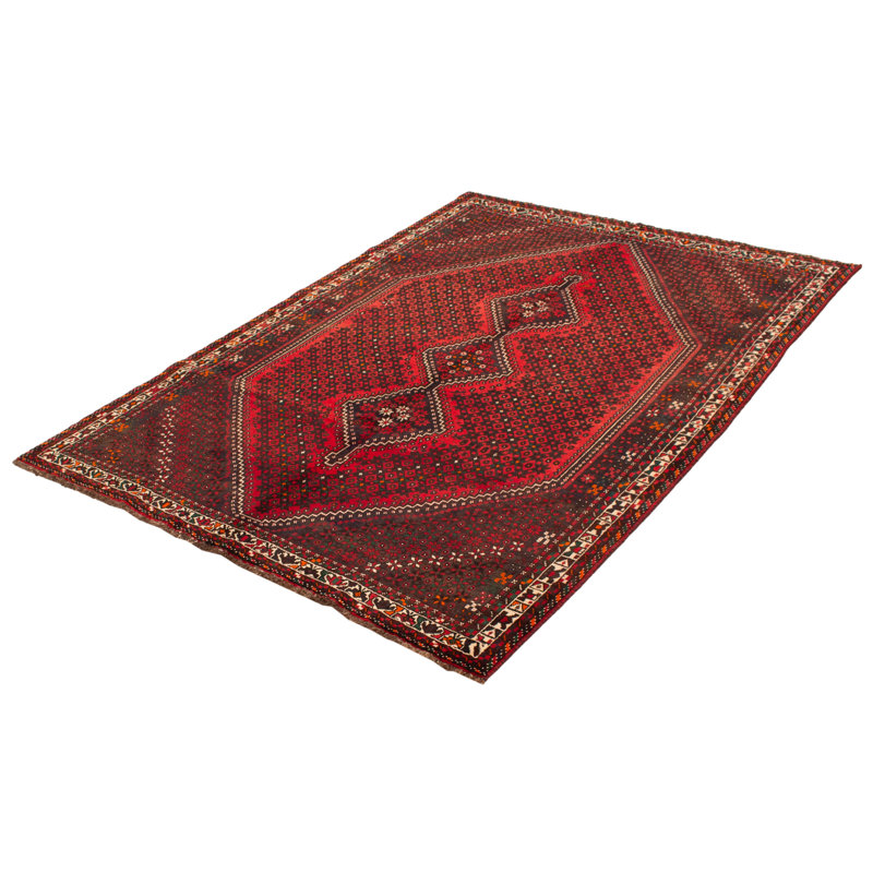 Tapis rouge rétro Evey 6 pi 8 po x 9 pi 5 po
