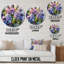 Horloge murale rose et mauve au coucher du soleil - Hortensia-638854762