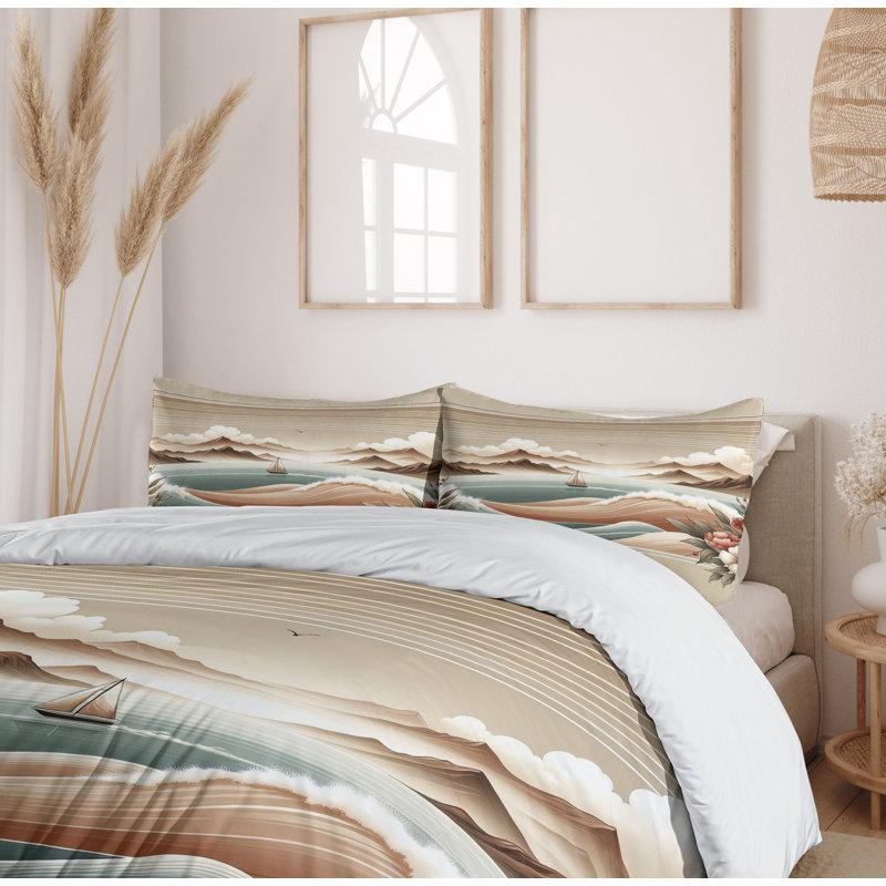 Nautical Duvet Cover, King Duvet Cover + 2 Standard Shams