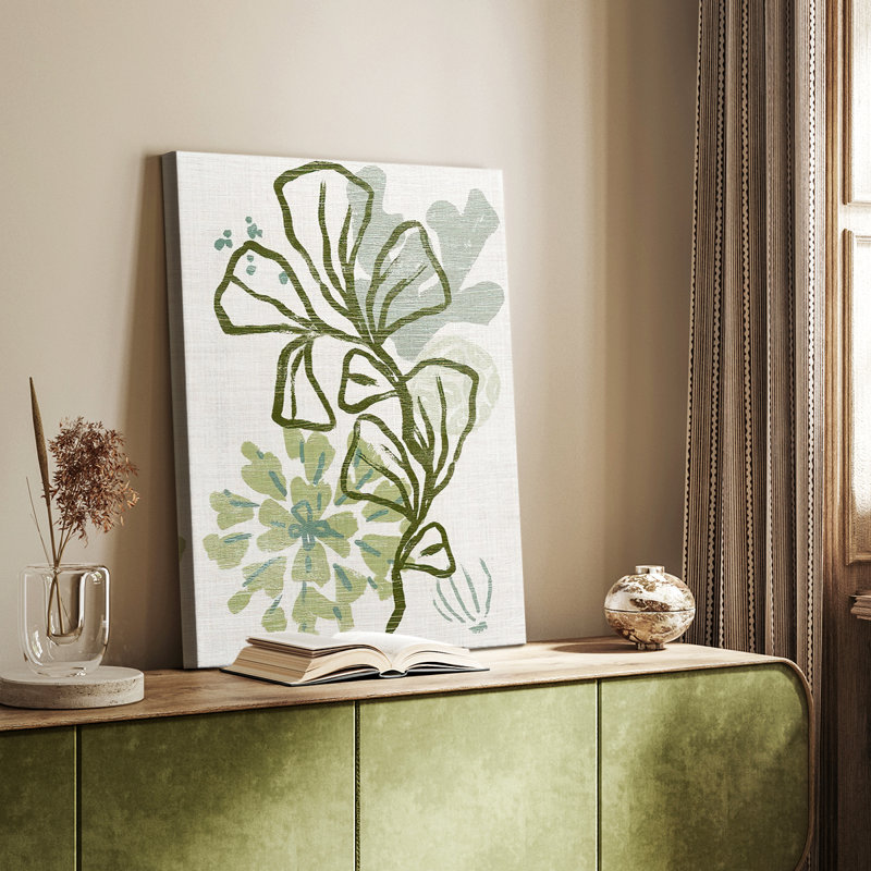 Coral Blockprint III - galerie sur mesure, H 18 po x l 12 po