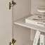 Buffet 47,3 "Mid Century Modern Buffet, armoire de rangement blanche avec 2 portes et 3 tiroirs pour la salle à manger
