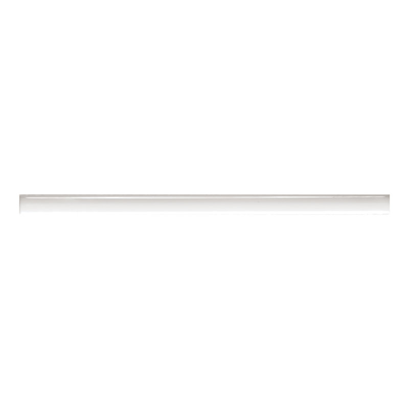 Clara Glossy White 12'' Porcelain Pencil Liner Tile Trim
