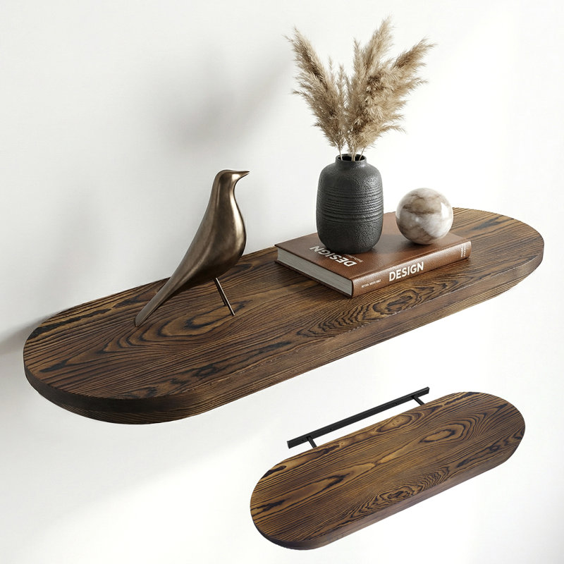 Tablette flottante en bois massif